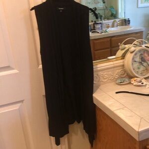Express Drapey Open Front Tank Cover-Up Top
